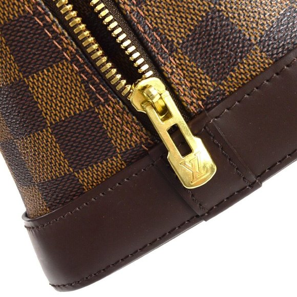 Authenticity Guarantee LOUIS VUITTON ALMA HANDBAG PURSE DAMIER EBENE N51131 AUTH - Picture 10 of 12